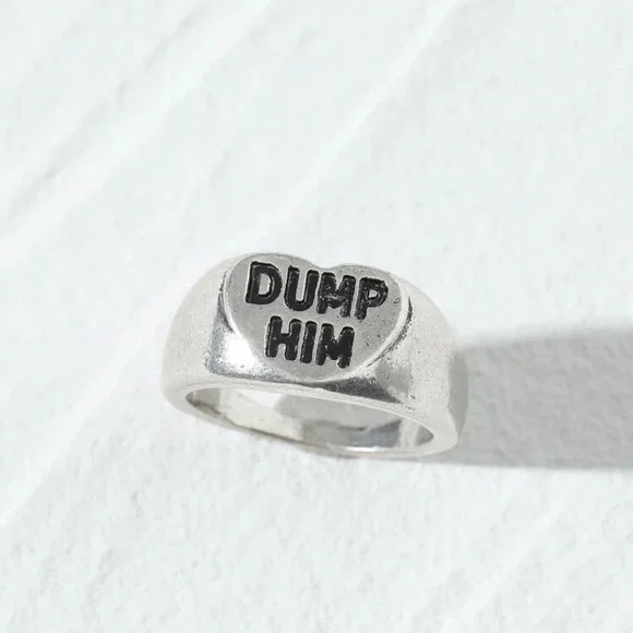 Britney Y2K dump him silver ring - Picture 2 of 3